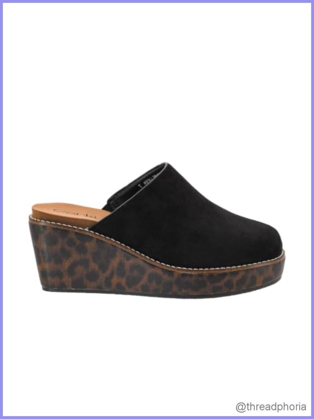 Women's Cork Wedge Platform Heel with Faux Suede Upper
